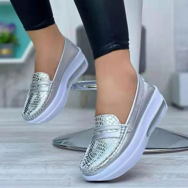 Zapatos de mujer para mujer, informales, diarios, con punta cerrada, con plataforma, zapatos de trabajo Wmkox8yii sa5013
