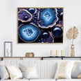 thumbnail image 2 of Designart "Geode Volcano with Blue Stones" Oversized Landscapes Framed Wall Art - Traditional Blue Stone Geode Entryway Framed Wall Art Print, 2 of 7
