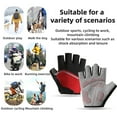 thumbnail image 6 of Koiauber 1 Pair Cycling Half-finger Gloves Men Women Moisture-Wicking Breathable Outdoor Motorcycle Riding Sports Fingerless Gloves, 6 of 8