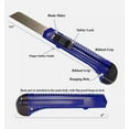 thumbnail image 6 of 24 Box Cutter Utility Knife Tool with Retractable Snap off Razor Blade, 6 of 9