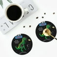 thumbnail image 5 of Balery 4 Pcs Space Dino Cartoon Blackleather Coasters Set, Drink Table Cup Coasters For Living Room Kitchen Coffee Decor, 5 of 9