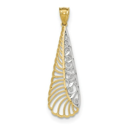 14k Yellow Gold & Rhodium-plated Pendant