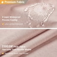 thumbnail image 5 of Zrodlmo Linen Textured Cloth Shower Curtain with hooks,Water-Repellent Washable Bathroom Curtain, 72" x 72", Pink, 5 of 7