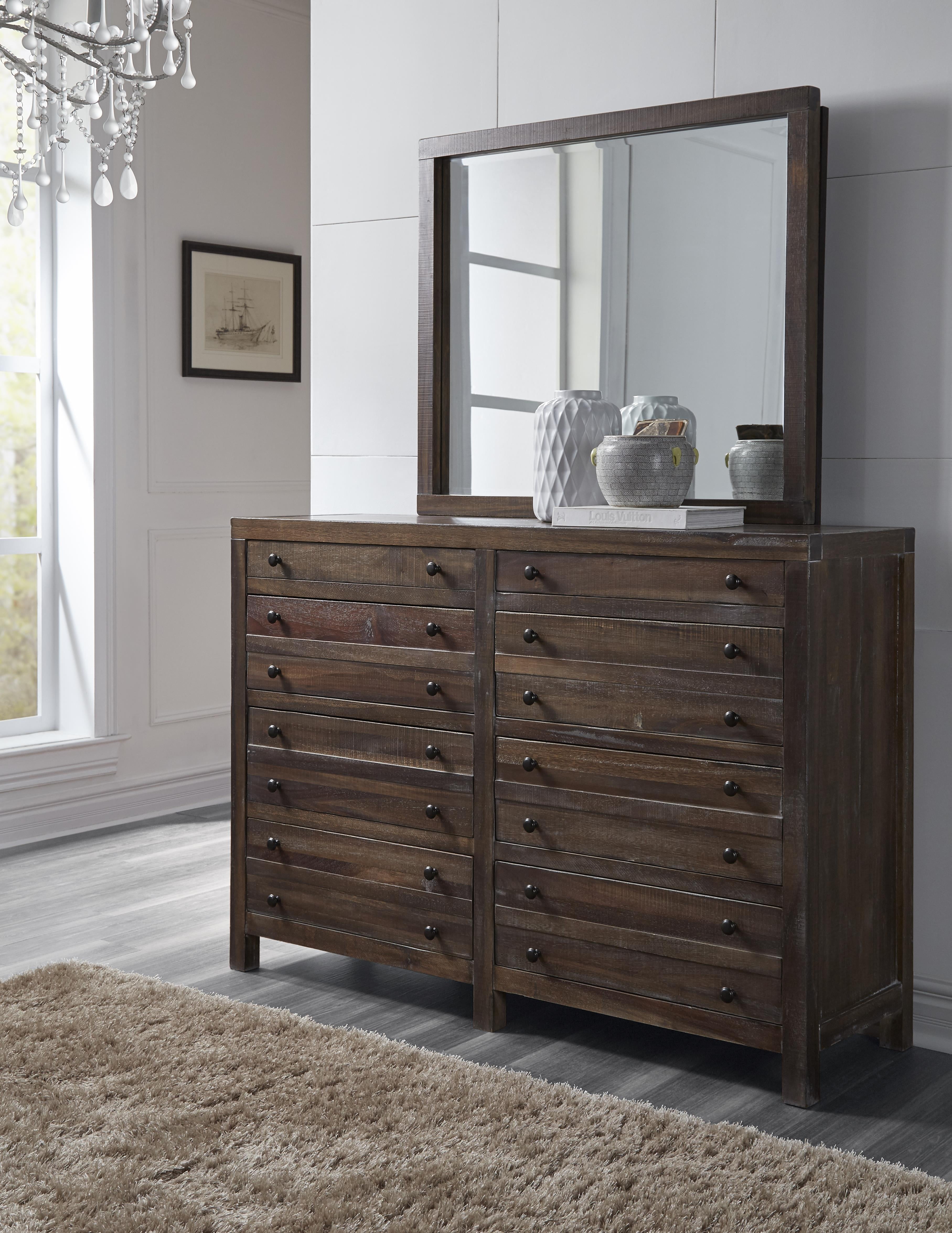 Townsend Eight Drawer Solid Wood Dresser in JavaFinishJava