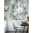 thumbnail image 4 of Elegant Floral Sheer Curtains for Living Room Bedroom Watercolor Blue Garden Floral Spring Sheer Curtains 63 Inch Long 2 Panels Set Light Filtering Curtain Window Treatments Drapes for Dining Room, 4 of 6