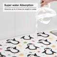 thumbnail image 5 of Yiaed Colorful Hearts Penguin Print Highly Absorbent Microfiber Kitchen Counter Mat, Dish Drying Pad for Dishes, Utensils, Pots and Pans, Large 18" x 24", 5 of 7