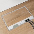 thumbnail image 4 of Recessed Floor Electrical Outlet Kit, Versatile Recessed Floor Socket Stainless Steel PC 4 Receptacles  for Living Room, 4 of 7