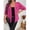 Hot Pink, variant on Plus Size Hot Pink Rhinestone Mesh Sheer Jacket, Elegant Open Front