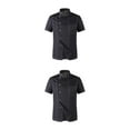 thumbnail image 3 of Maytalsory Convenient And Easy-to-clean Chef Coat Button Must-have For Every Chef Polyester Short Sleeve Chef Chef Jacket black l 2Set, 3 of 6