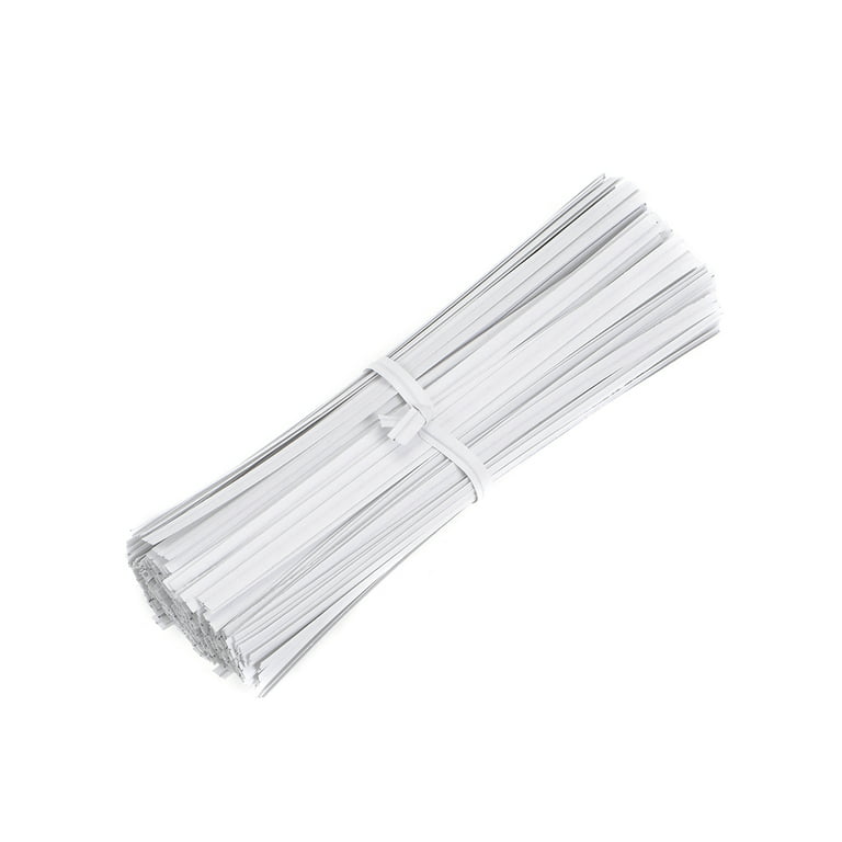 CandyHome PAT-045-1 1000 Pcs 6 Paper White Twist Ties Reusable