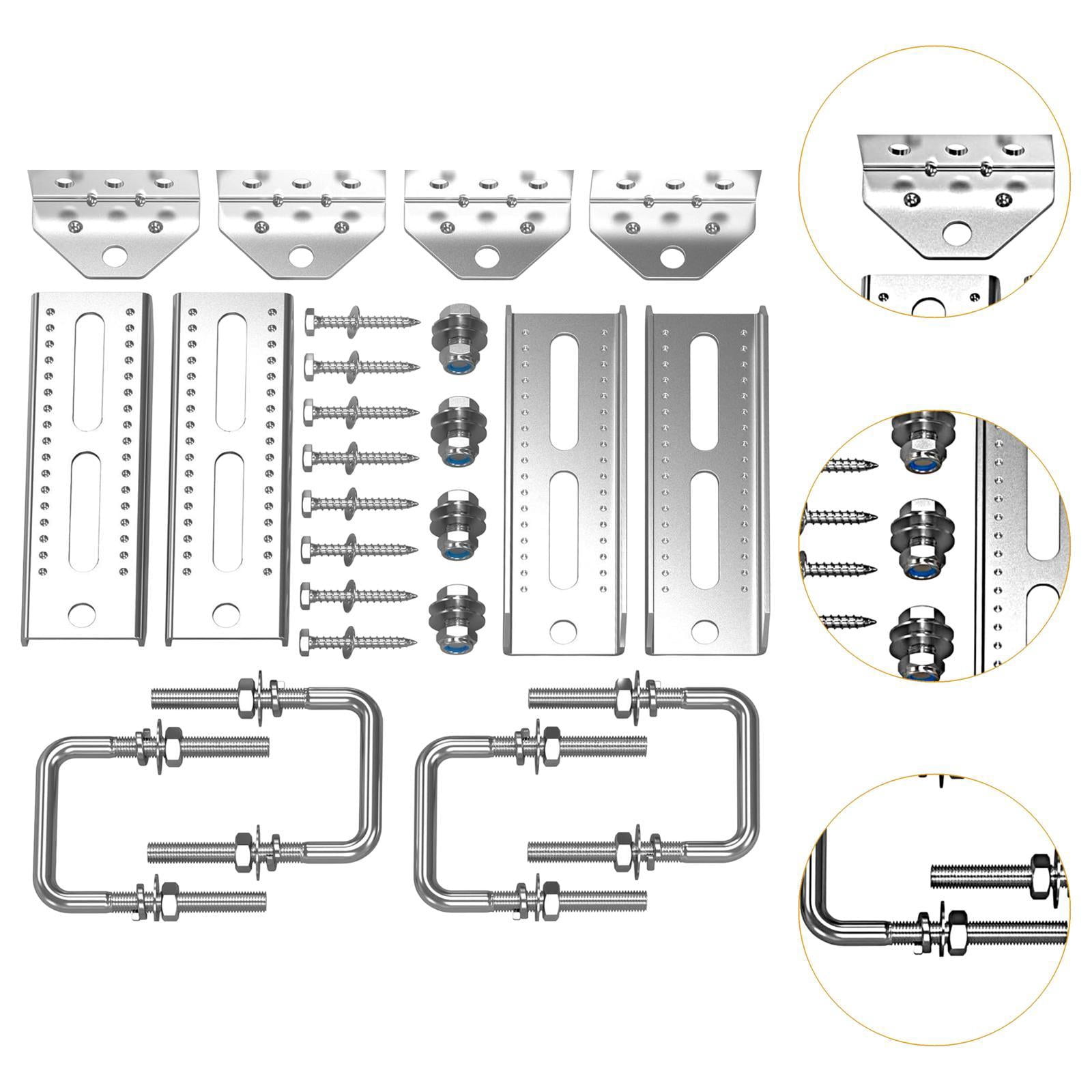 JISADER 4x 8" Top Bunk Bracket Kit Repair Parts Easily Install Square U