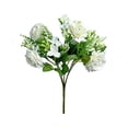 thumbnail image 2 of Artificial Peony Bouquet Silk Flowers Arrangement Vase Home Table Centerpiece Wedding Party Decor Elegant Floral Display Living Room Office Gift Romantic Bloom Decorative Accent, 2 of 9