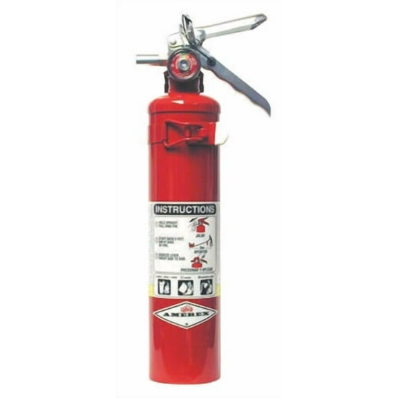 Amerex?? 2.5 Pound Stored Pressure ABC Dry Chemical 1A:10B:C Multi-Purpose Fire Extinguisher For Class A, B And C Fires With Anodized Aluminum Valve, Vehicle Bracket And Nozzle.