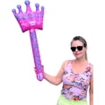 thumbnail image 5 of 4" Princess Crown Shape Pink Wand INFLATE (3 Pack) Great Royal Themed Birthday Party Favor Prop., 5 of 8