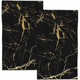 thumbnail image 1 of wonima44 Gold Marbling Black Marble Hand Towels Set of 2, Super-Absorbent Soft Hand Bath Towels for Bathroom Home Sports Gym Decor 27.5x15.7 Inch, 1 of 1
