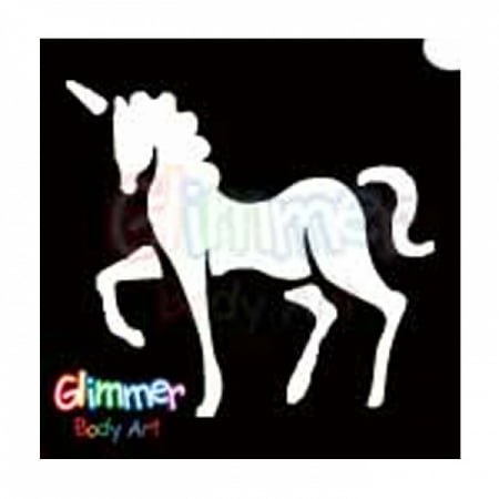 Glimmer Body Art Glitter Tattoo Stencils Unicorn