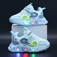 thumbnail image 2 of Xudanell Toddler Sneakers Walking Shoes Sport Toddler Light up Shoes Luminous Shoes for Boys Slip on for Athletic, 2 of 9