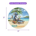 thumbnail image 5 of Great Dane Hello Summer Beach Theme with Sunglasses and Tropical Cocktail Ceramic Round Ornament Danes Dog Lover Gifts Home Tree Decor - 00009, 5 of 5