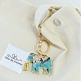 thumbnail image 4 of Wrapables Crystal Bling Keychain, Keyring Purse Handbag Pendant Charm, Blue Opulent Elephant, 4 of 6