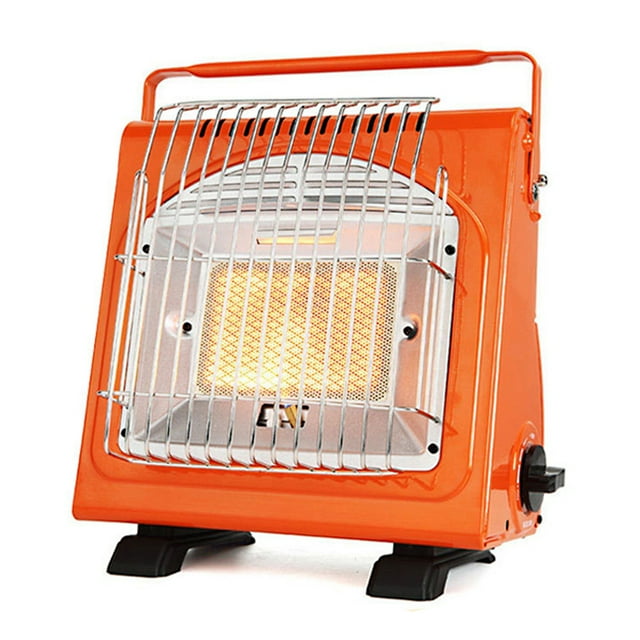 Four en Fer Portable 1700W Spacemultifonctionnel en Céramique Gaz Réglable pour Camping Extérieur Tente Pique-Nique orange