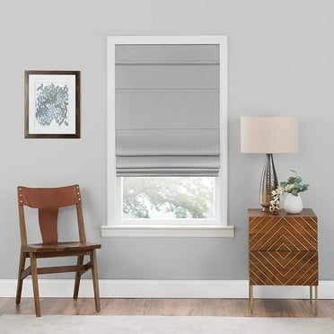 Ergode Cordless Roman 100% Blackout Window Shade 27" W x 64" L, Gray