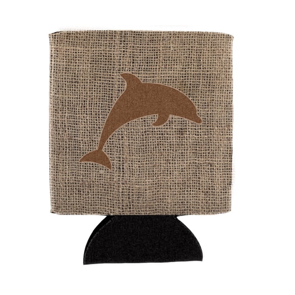 Dolphin Burlap and Brown BB1025 Can or Bottle Hugger