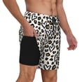 thumbnail image 3 of Goofa Heart Leopard Printed Men's Swim Trunks Board Shorts Quick Dry Mens Swimming Trunks with Compression Liner,Breathable Fit Hawaii Beach Shorts-XX-Large, 3 of 9