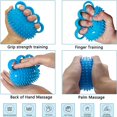 thumbnail image 2 of Pelota de agarre liwang pelota de rehabilitación azul para manos con protuberancias blandas, 2 of 5