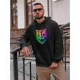 thumbnail image 2 of Multicolor Fire Tiger Head Hoodie Men -Image by Shutterstock, Male Small, 2 of 4