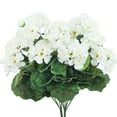 thumbnail image 5 of 1/2 Pcs Artificial Geraniums Silk Flowers Outdoor Artificial Bush` Geranium B9Y7, 5 of 8