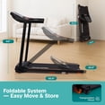 thumbnail image 4 of SereneLife Foldable Treadmill for Home – 3.5HP Compact Portable Treadmill with 13% Manual Incline, Bluetooth Speakers, App Sync, Heart Rate Monitor for Walking & Running, 4 of 4