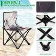 thumbnail image 4 of BZSMCE Camping Chairs Modern Blooming Whiskers Pattern Folding chair, 4 of 8