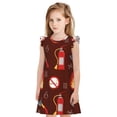 thumbnail image 1 of Vsdgher Extincteur pour Filles Chemises de Nuit Manches Courtes à Volants Robe de Nuit Pyjama pour Fête Pyjama-Moyen, 1 of 6