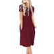 thumbnail image 2 of Vestido de manga corta casual de verano para mujer Vestido de cintura imperio con bolsillos Zhivalor WRMH-979-2, 2 of 5