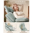 thumbnail image 5 of LAZZO Nursery Recliner Chair, 360° Swivel Rocking Glider with Adjustable Headrest, Armrests, Footrest, Cup Holder and Lumbar Pillow, Green, 5 of 10