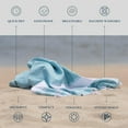 thumbnail image 3 of Oversized Beach Towel - Beach Towels 4 Pack, Pre-Washed Pool Towel, Extra Large Beach Towel, Quick Dry & Sand Free, Lightweight Travel Towel, 39"x71" - Aqua, 3 of 8