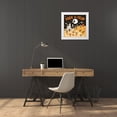 thumbnail image 3 of Marshall, Laura 26x26 White Modern Wood Framed Museum Art Print Titled - Spooky Village III Orange, 3 of 4