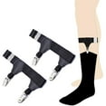 thumbnail image 3 of Men's Sock Garters Belt Black Adjustable 1 Pair Sturdy Clip 2022 C5U7, 3 of 9