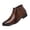 Brown, variant on Ppointed-Toe Fashion Boots Stylish Men's Ankle Boots with Sleek Design Striped Texture Side Zipper for Easy Wear for Business and Casual Events
