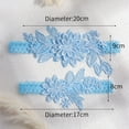 thumbnail image 4 of Chunleiiii White Garters For Bride 2 Pieces Wedding Garter For Bride Elasticity Lace Garter Wedding Garter Set For Bride Copper Sleeves for Knees, 4 of 9