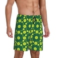 thumbnail image 2 of Naloa Tennis Balls Men's Short Pajama Pants, Lounge Comfort Shorts with Elasticized Waistband and Side Pockets - Large, 2 of 9