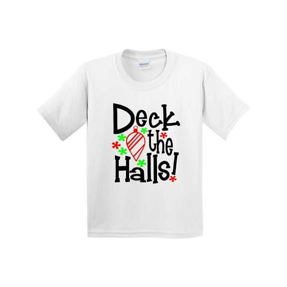 Inktastic Deck the Halls Christmas Ornament Youth T-Shirt