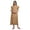 Tan, variant on Moomaya Solid Round Neck Nursing Sleepwear For Women Cotton Nightdress