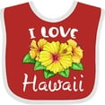 thumbnail image 3 of Inktastic I Love Hawaii Hibiscus Flowers Boys or Girls Baby Bib, 3 of 4