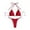 Red, variant on Thong Bikini Sets for Women - Brazilian Micro String Bikinis Two Piece Swimsuit Triangle Top Halter Bathing Suits