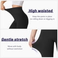 thumbnail image 2 of Hipuroga High Waisted Leggings for Women Ultra Soft Lounge Yoga Pants for Casual Black L, 2 of 6