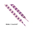 thumbnail image 3 of INSPIRE CHIC 2 Pairs Flat Glitter Shiny Shoe Laces, Metallic Heart Shoelaces Beige-Purple Heart 120cm/47.2", 3 of 4
