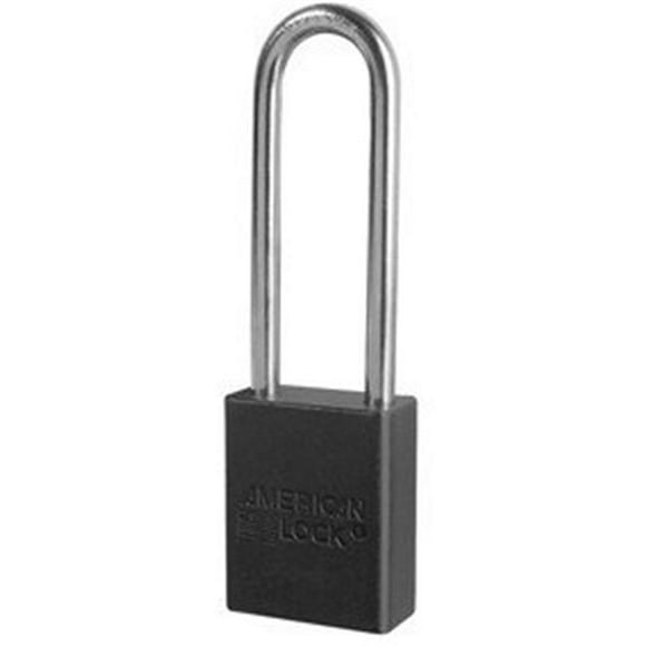 American Lock 045-A1107BLK Aluminum 3 in. Shackle Padlock - Black