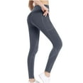 thumbnail image 2 of HUPOM Trouser Pants For Women Womens Pants Track Pants High Waist Rise Full Straight-Leg M, 2 of 4