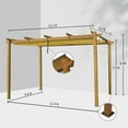 thumbnail image 6 of TSKER Outdoor Retractable Pergola with Weather-Resistant Sun Shade Canopy, Aluminum Pergola Gazebo for BBQ, Party, Wedding, Patio, Backyard, Deck, Garden, 6 of 6